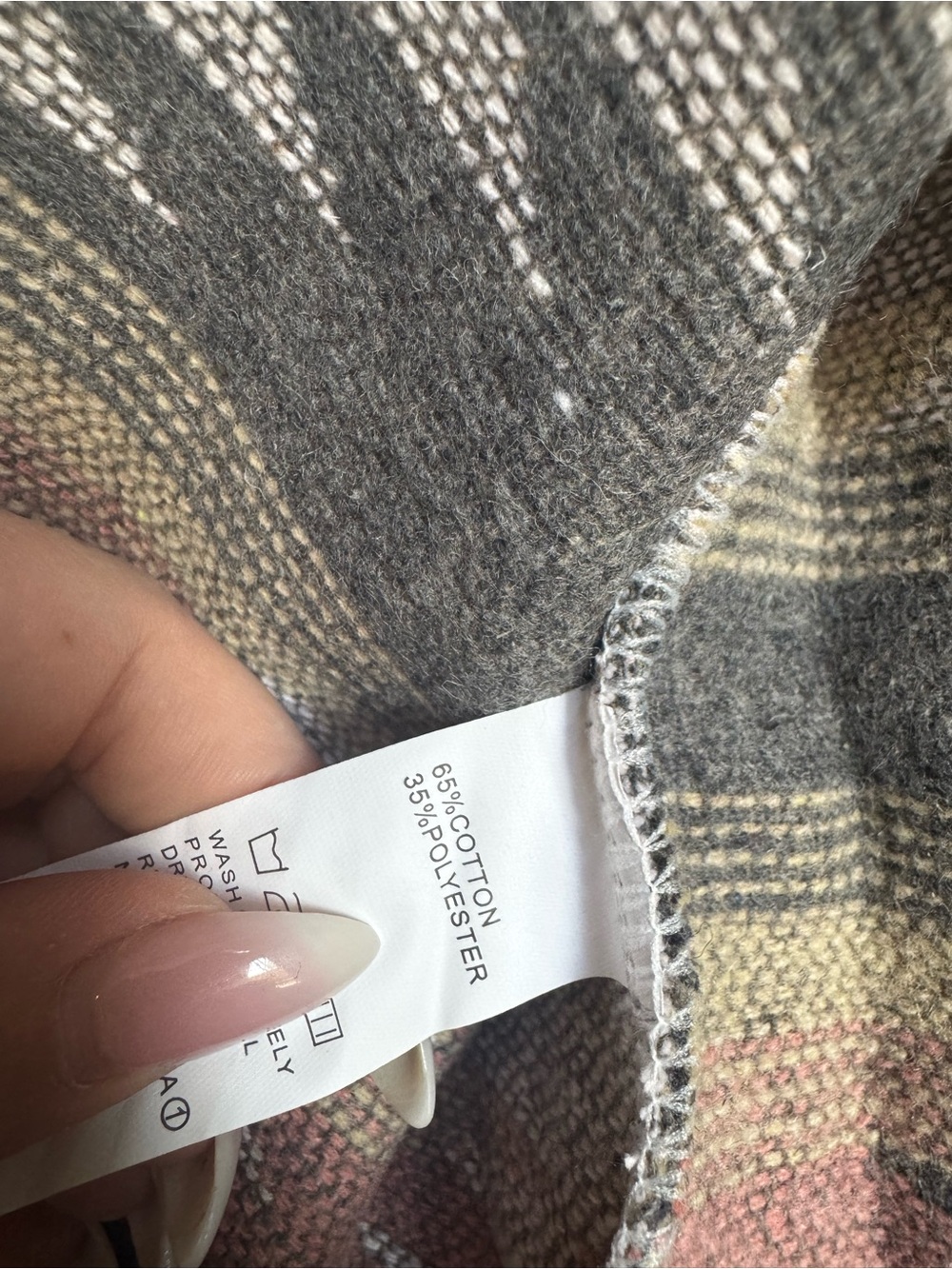 Woven Pattern Shacket Jacket - Gray Multi - Picture 5 of 6